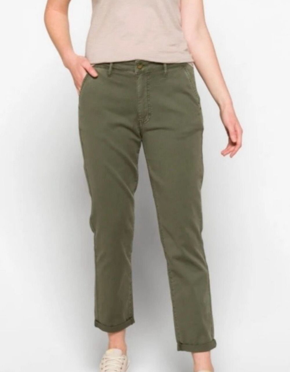 Cosmic Blue Love size 32 Mara straight leg crop pant NWT pants olive green